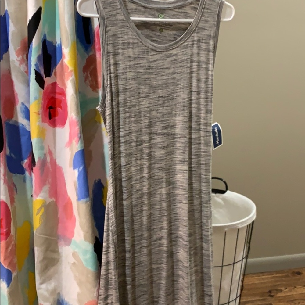 Gray summer dress, not maxi but not short!